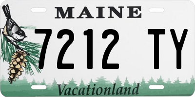 ME license plate 7212TY