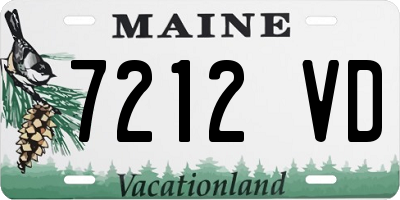 ME license plate 7212VD