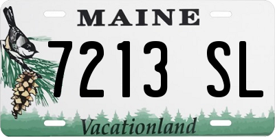ME license plate 7213SL
