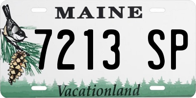 ME license plate 7213SP