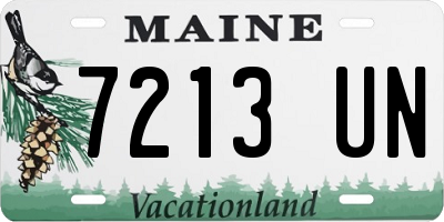 ME license plate 7213UN