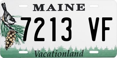 ME license plate 7213VF