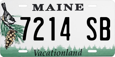 ME license plate 7214SB