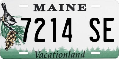 ME license plate 7214SE