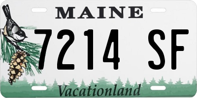 ME license plate 7214SF