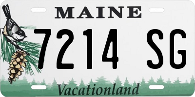 ME license plate 7214SG