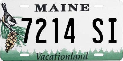 ME license plate 7214SI