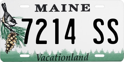 ME license plate 7214SS