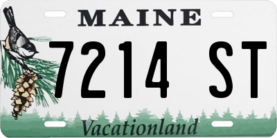 ME license plate 7214ST