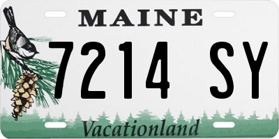 ME license plate 7214SY