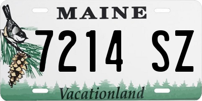 ME license plate 7214SZ