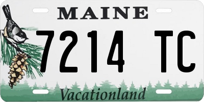 ME license plate 7214TC