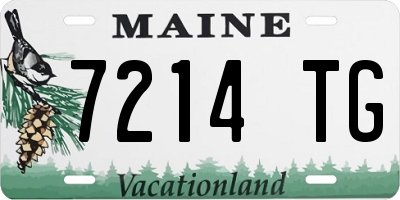 ME license plate 7214TG