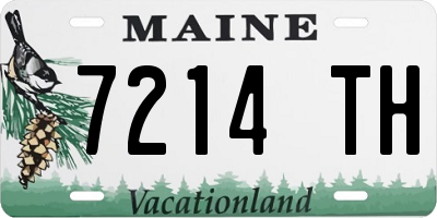 ME license plate 7214TH
