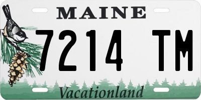 ME license plate 7214TM