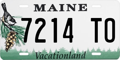 ME license plate 7214TO
