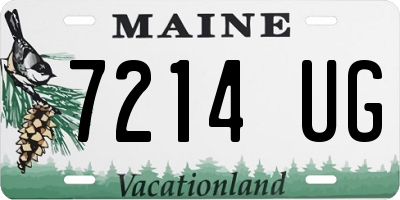 ME license plate 7214UG