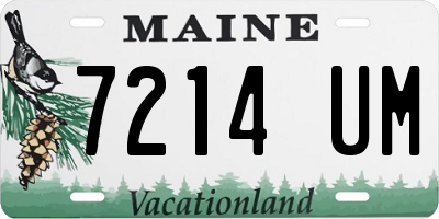 ME license plate 7214UM