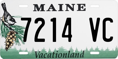 ME license plate 7214VC