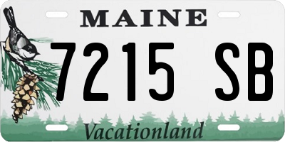 ME license plate 7215SB