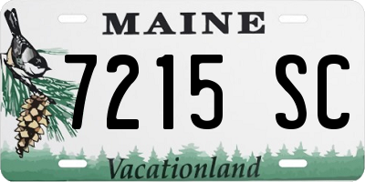 ME license plate 7215SC