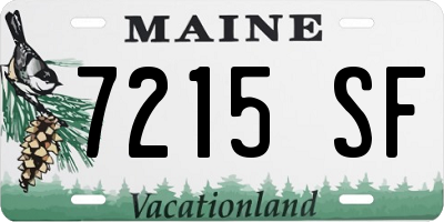 ME license plate 7215SF