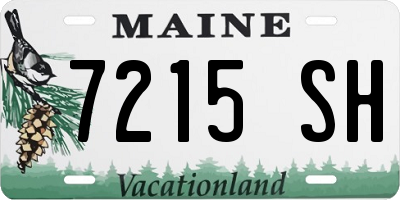 ME license plate 7215SH