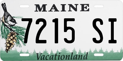 ME license plate 7215SI