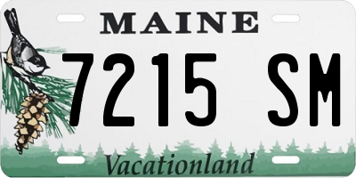 ME license plate 7215SM