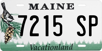 ME license plate 7215SP