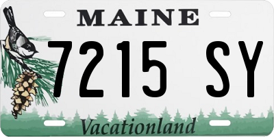 ME license plate 7215SY