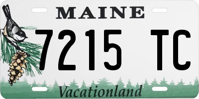 ME license plate 7215TC