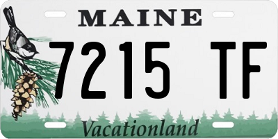 ME license plate 7215TF