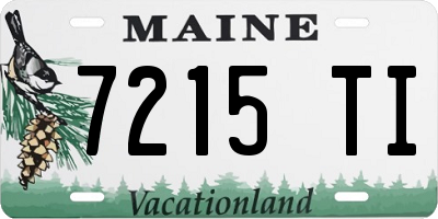 ME license plate 7215TI
