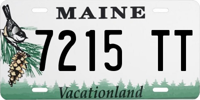 ME license plate 7215TT