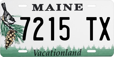 ME license plate 7215TX