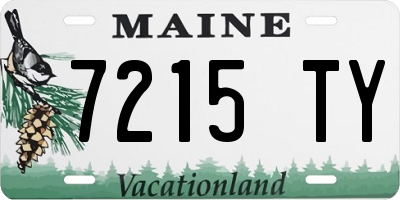 ME license plate 7215TY