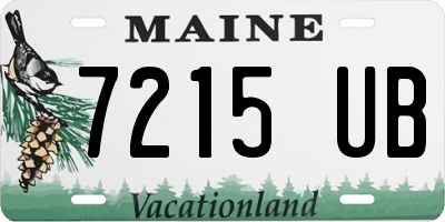 ME license plate 7215UB