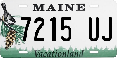ME license plate 7215UJ