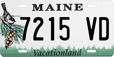 ME license plate 7215VD