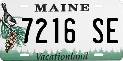 ME license plate 7216SE