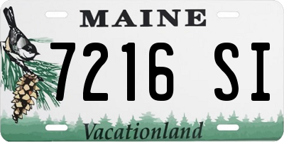 ME license plate 7216SI