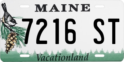 ME license plate 7216ST