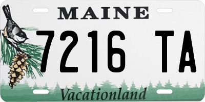 ME license plate 7216TA