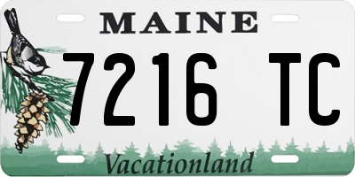 ME license plate 7216TC