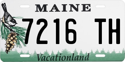 ME license plate 7216TH