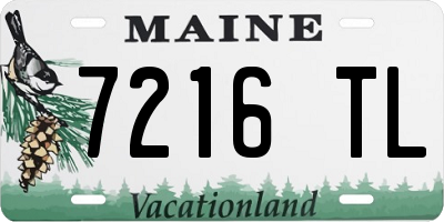 ME license plate 7216TL
