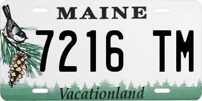 ME license plate 7216TM