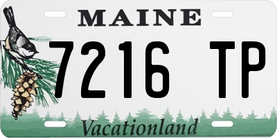 ME license plate 7216TP