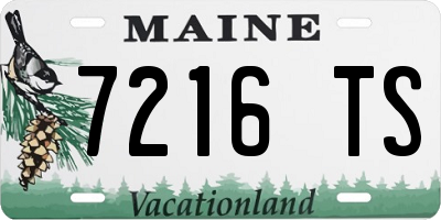ME license plate 7216TS